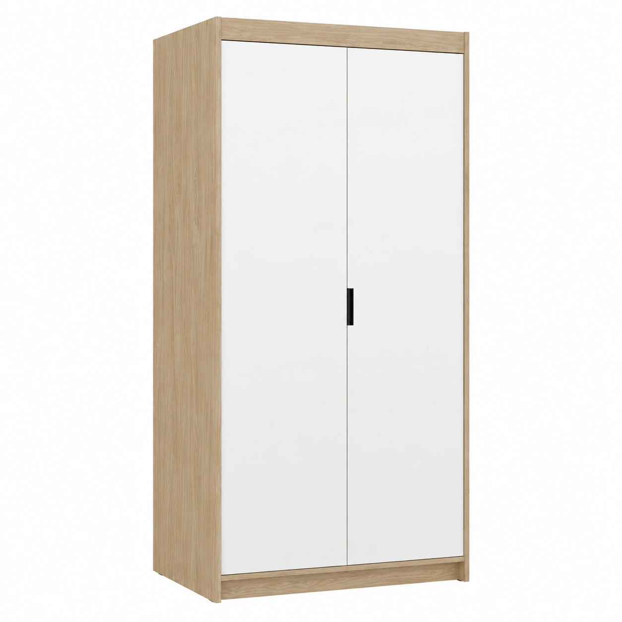 Eleganter Kleiderschrank Storicos mit Spiegel und Massiver Eiche, 90 cm Breit - Perfekt für Ihr Schlafzimmer