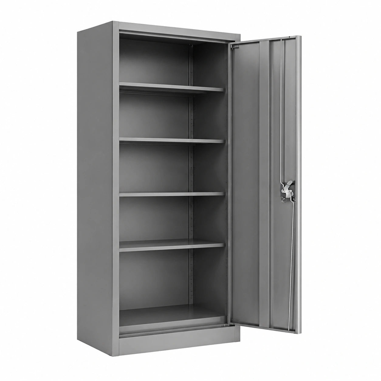 KESSER® Stahlschrank mit Flügeltüren, abschließbar, 180x60x40cm, höhenverstellbare Böden