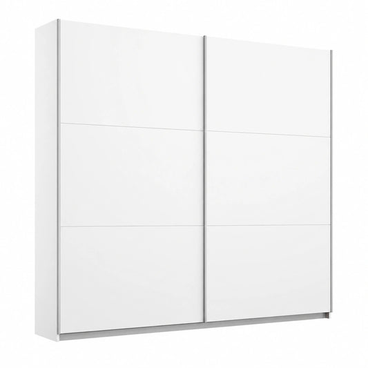 Rauch Möbel Aurelio Schwebetürenschrank 218 cm, Weiß, mit Kleiderstangen & Einlegeböden