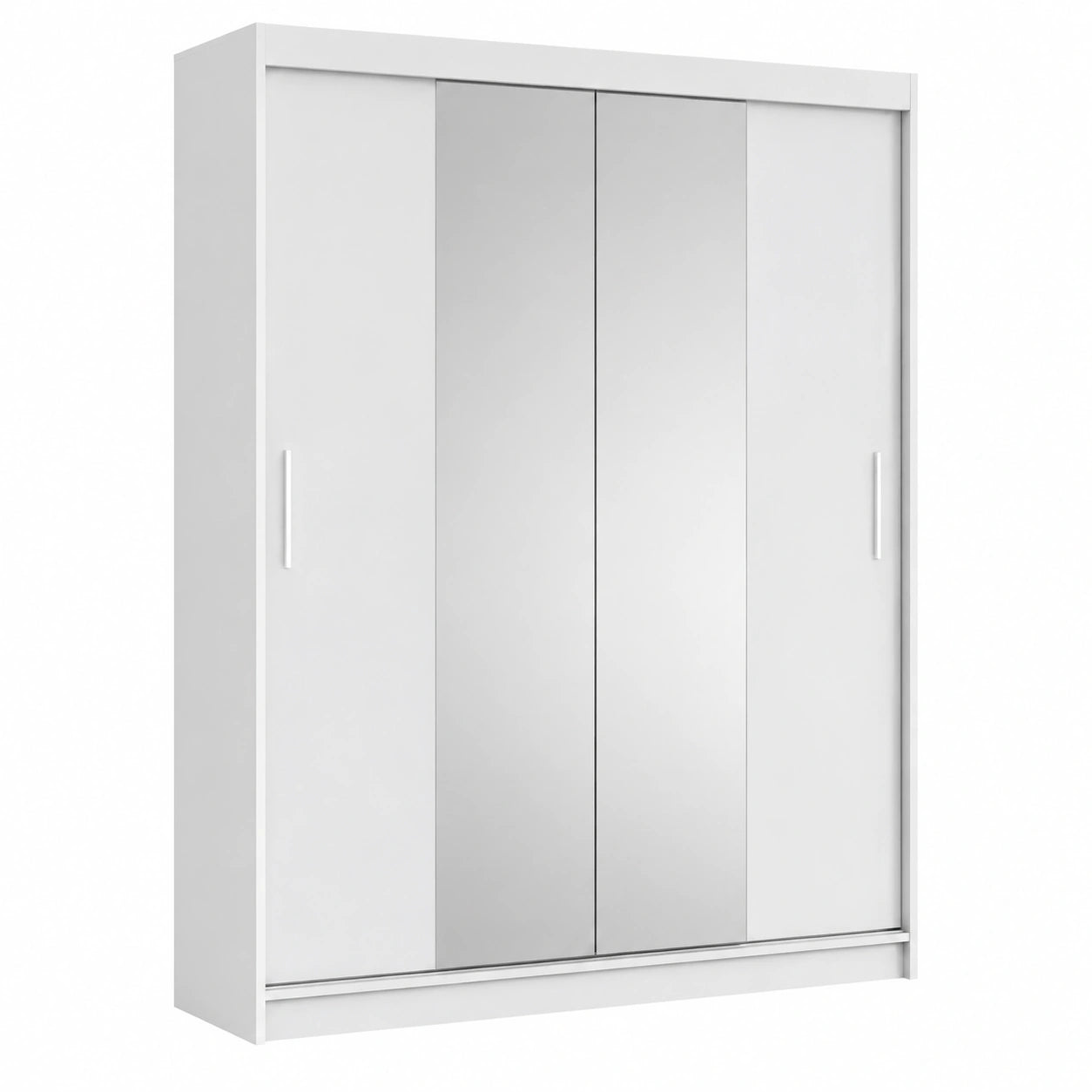 Moderne Schwebetürenschrank mit Spiegel und Schiebetüren für Schlafzimmer 150x61x200 cm