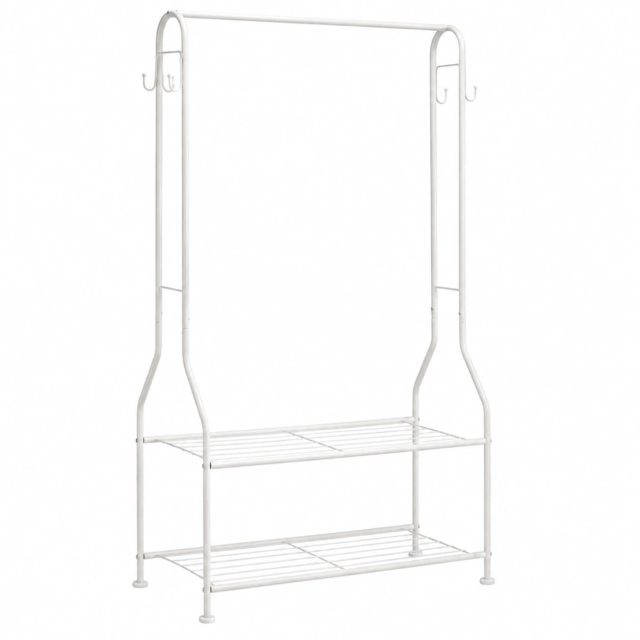 Weißer Kleiderschrank mit Regalfächern - 75 x 36,5 x 150 cm