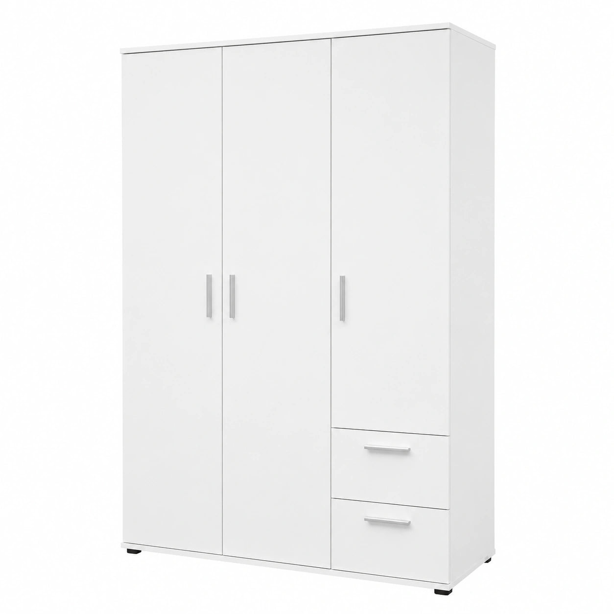 Moderner Kleiderschrank für Jugendzimmer mit Drehtüren - Stauraumwunder in Weiß