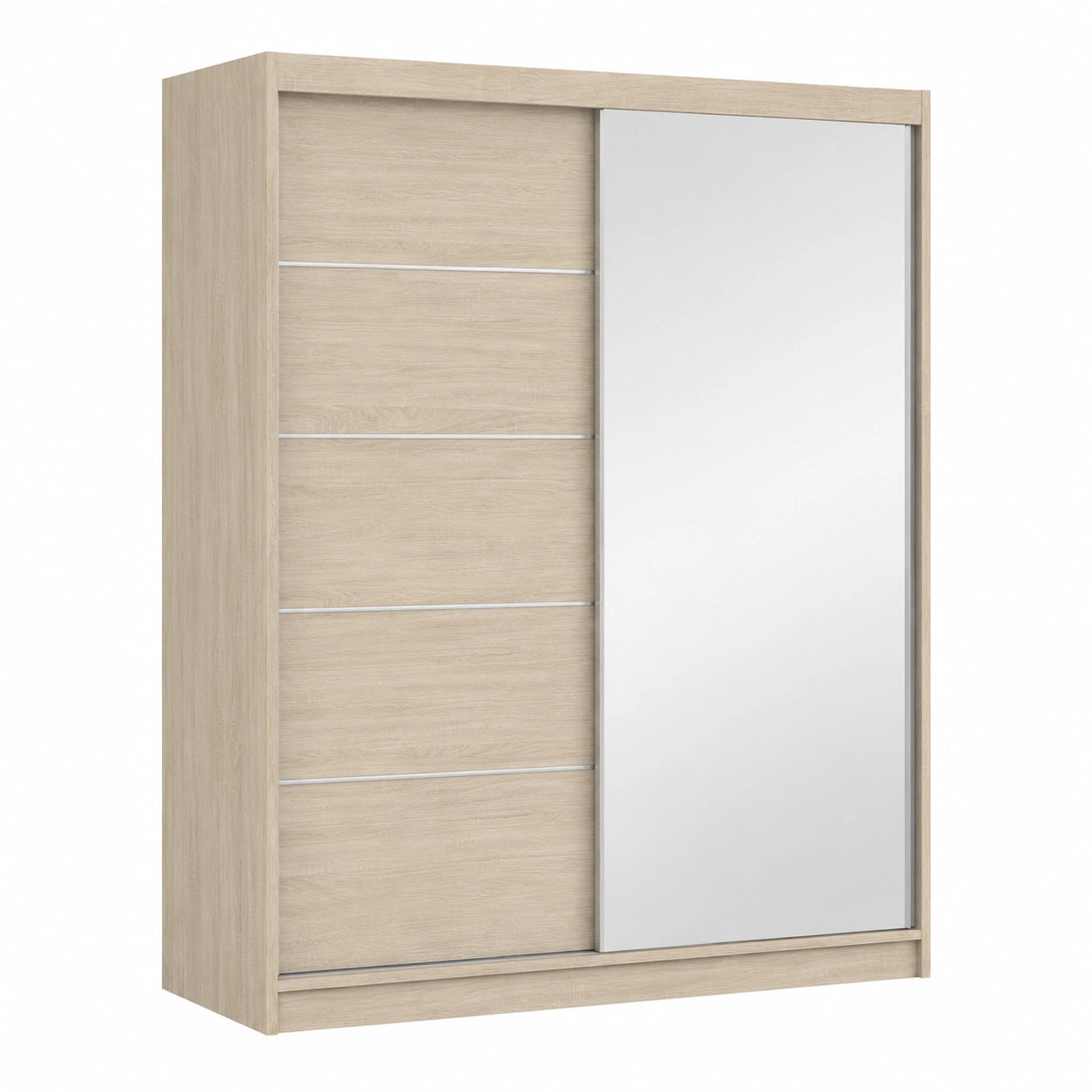 Moderner Schwebetürenschrank mit Spiegel, 150x61x200 cm - Ideal für Schlafzimmer und Ankleidezimmer